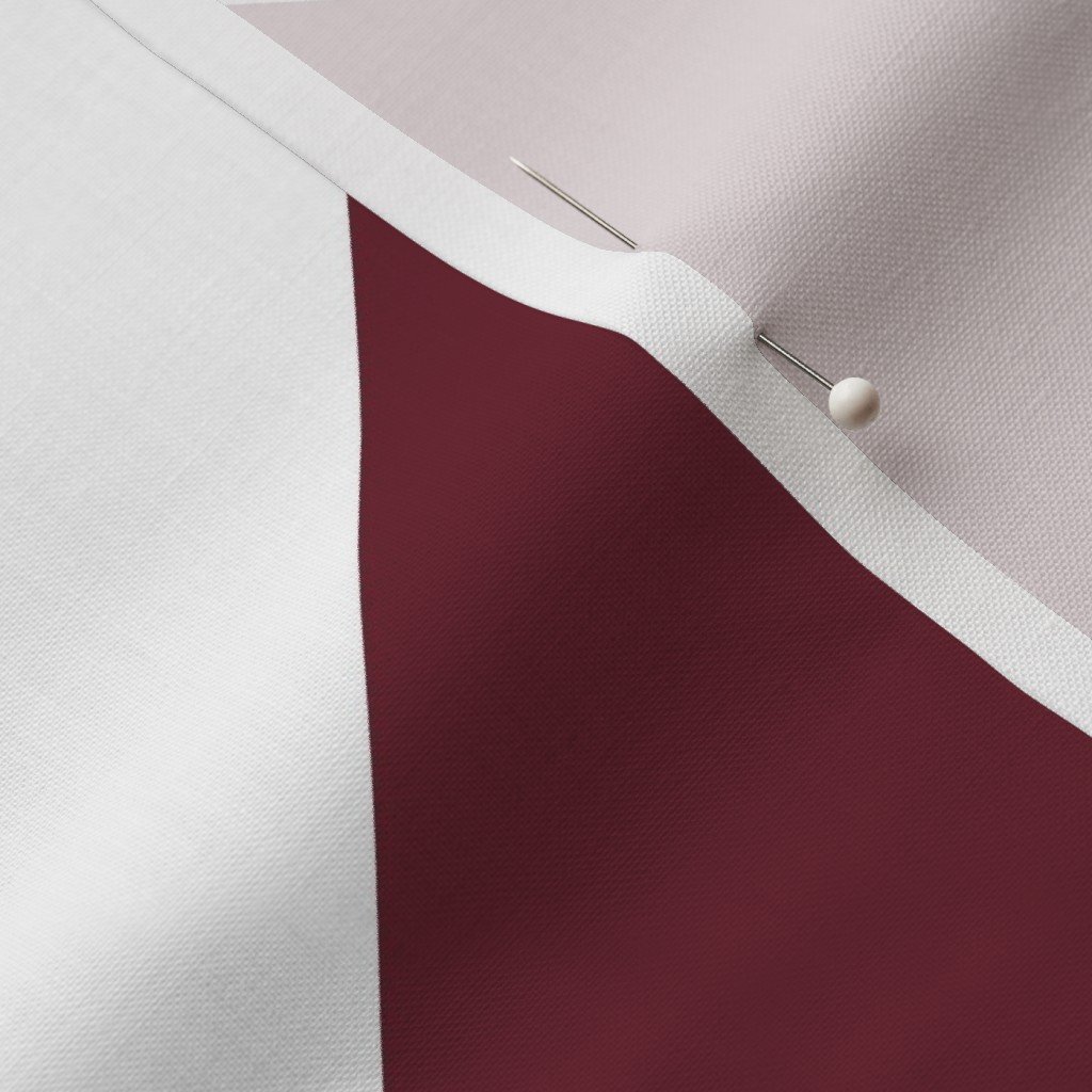 Bold Deep Burgundy and White Oversized Geometric Diamond Fabric lifestyle view