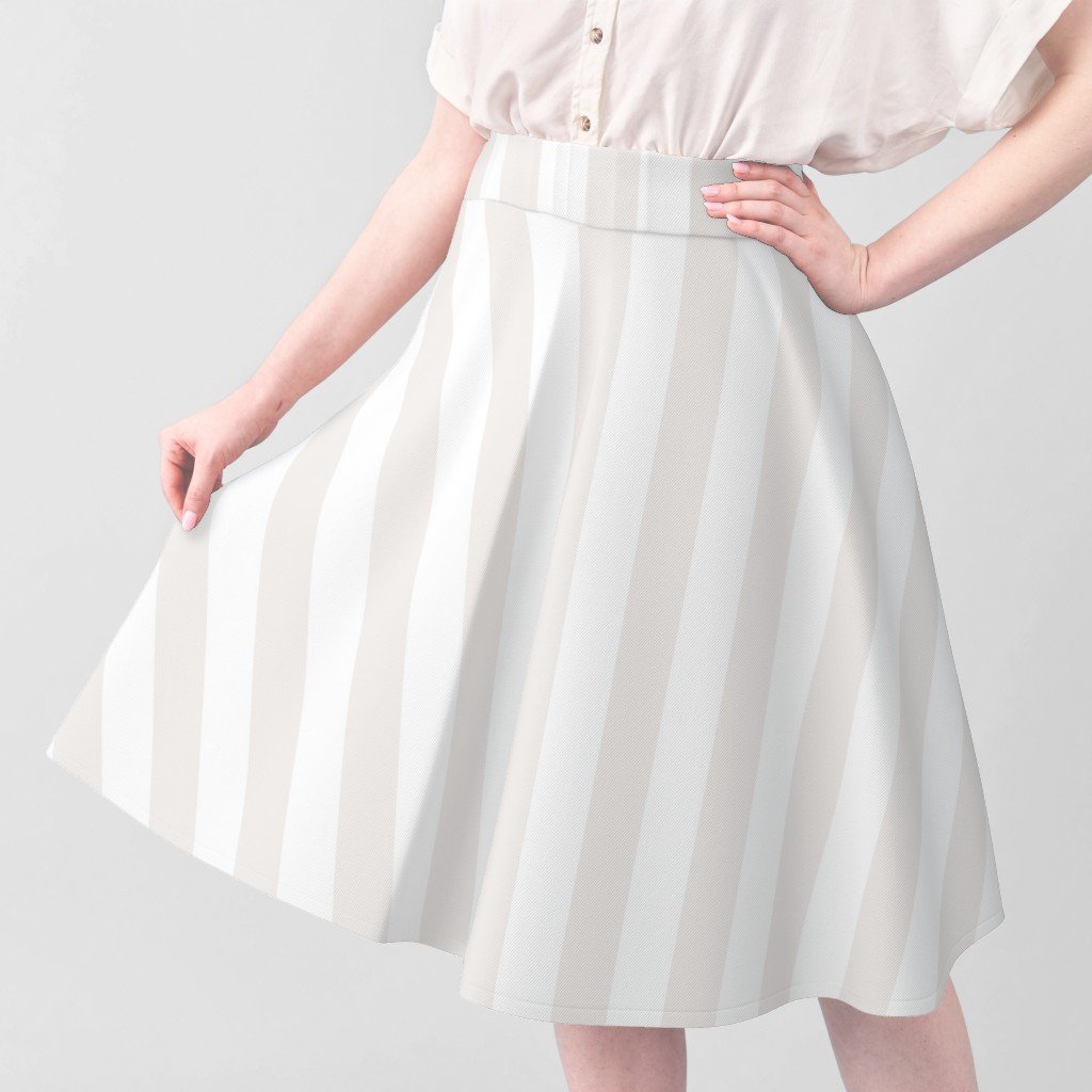 2 Inch Bone White Classic Stripe Pattern Fabric minimalist fabric