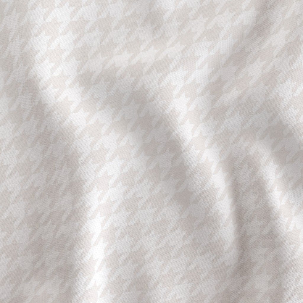 Bone White Houndstooth Check Pattern Fabric classic fabric
