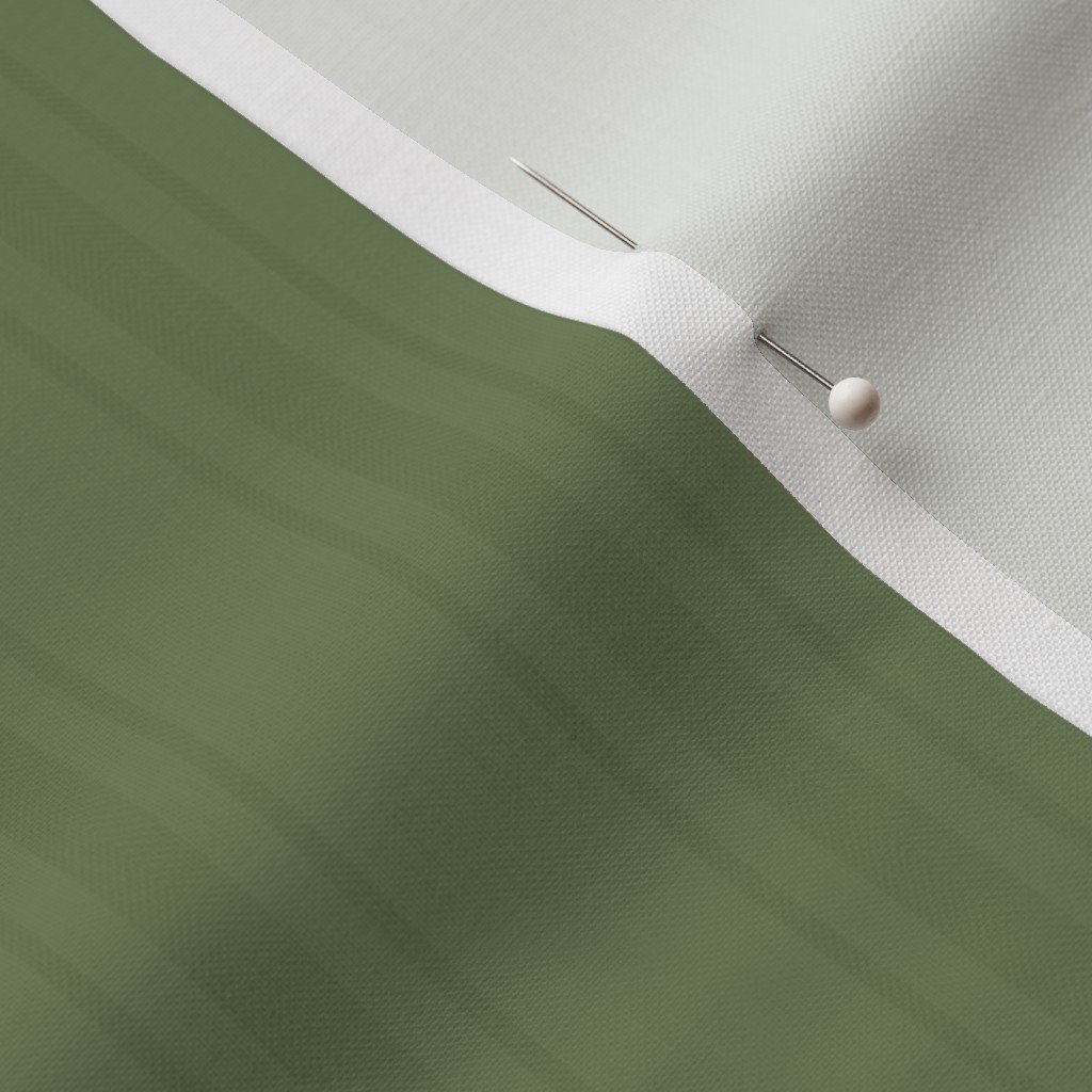 Tonal Olive Green Tailored Ticking Stripe Cottage Farmhouse Small Sca Fabric green stripe fabric