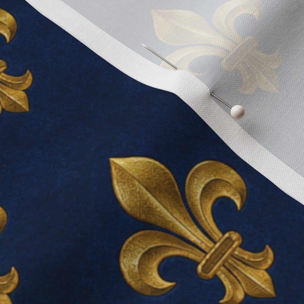 Elegant French royal fleur de lis pattern inspired by Bourbon Fabric french royal fabric