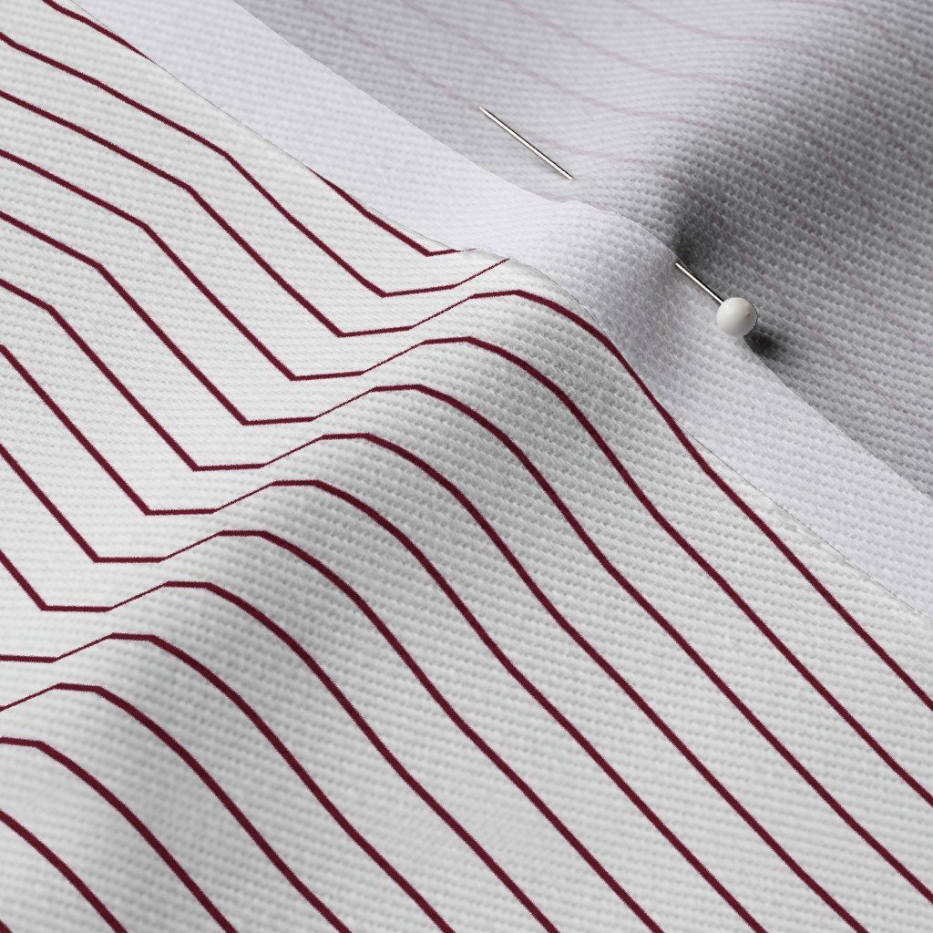 Classic Burgundy Pinstripe on White Office Stripe Pattern Fabric office fabric fabric