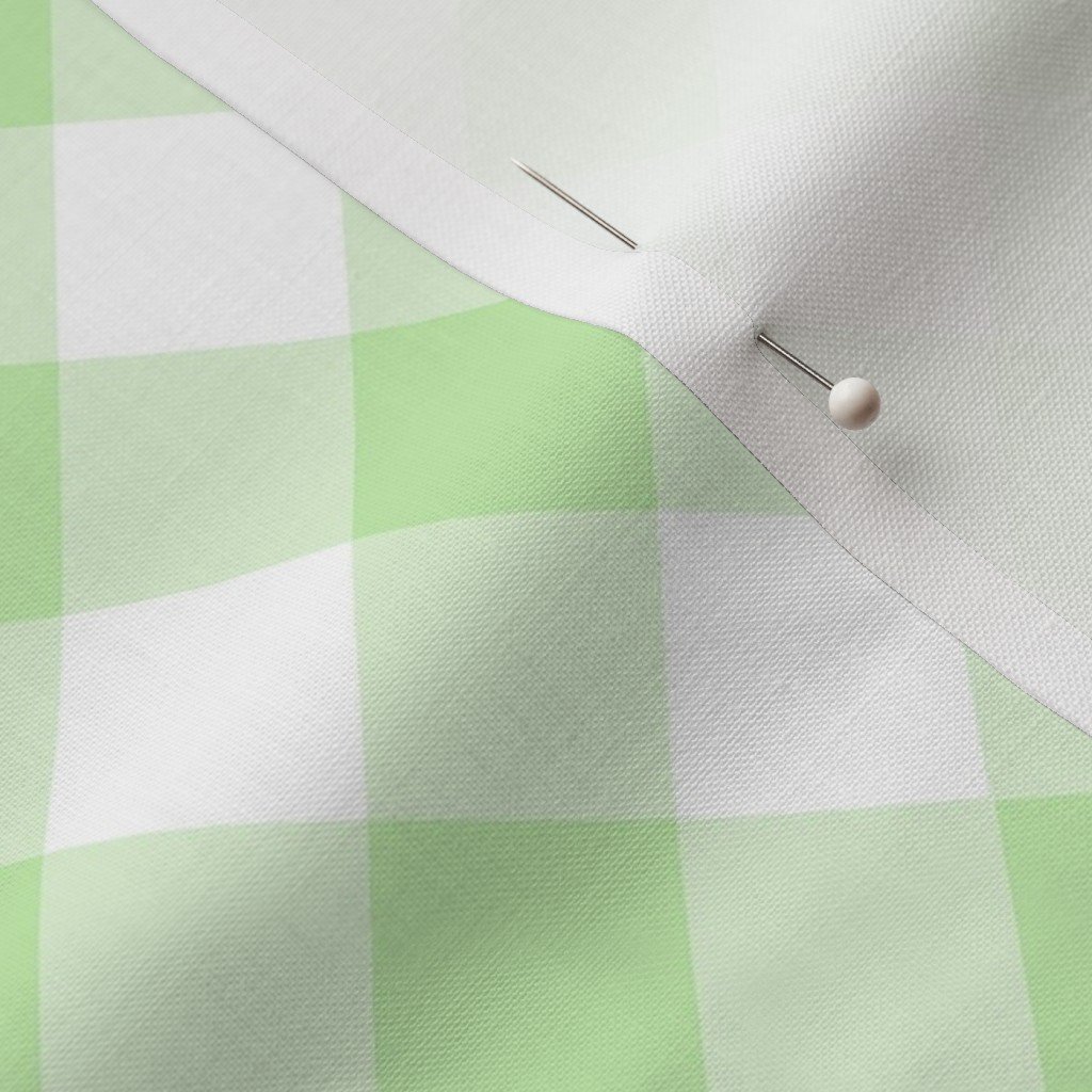 Seafoam Green Gingham Check Plaid Fabric cottagecore fabric