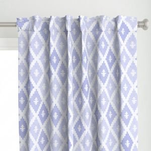 Large Sun Faded Mediterranean Diamond Pattern in Lavender Mist Blue Decor Collection Home Decor Collection lavender blue curtain design