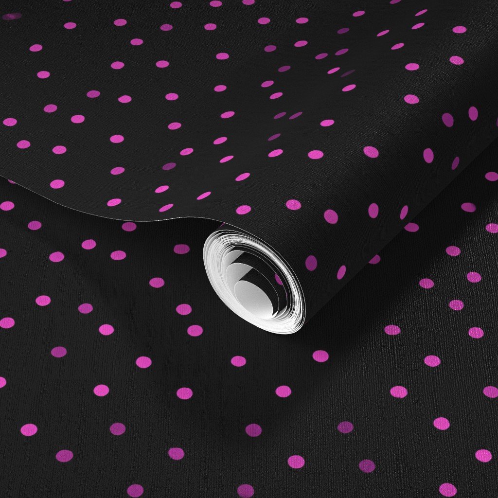 Halloween Enchanted Glow Pink Black Seamless Pattern Wallpaper glowing lights wallpaper