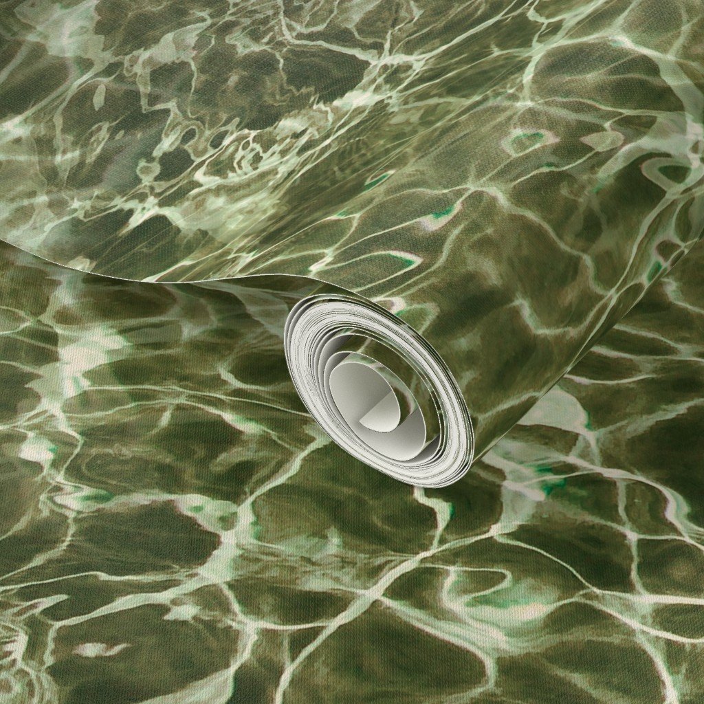 Isla Holbox Seagrass Shallows Water Ripples Wallpaper earth tone wallpaper