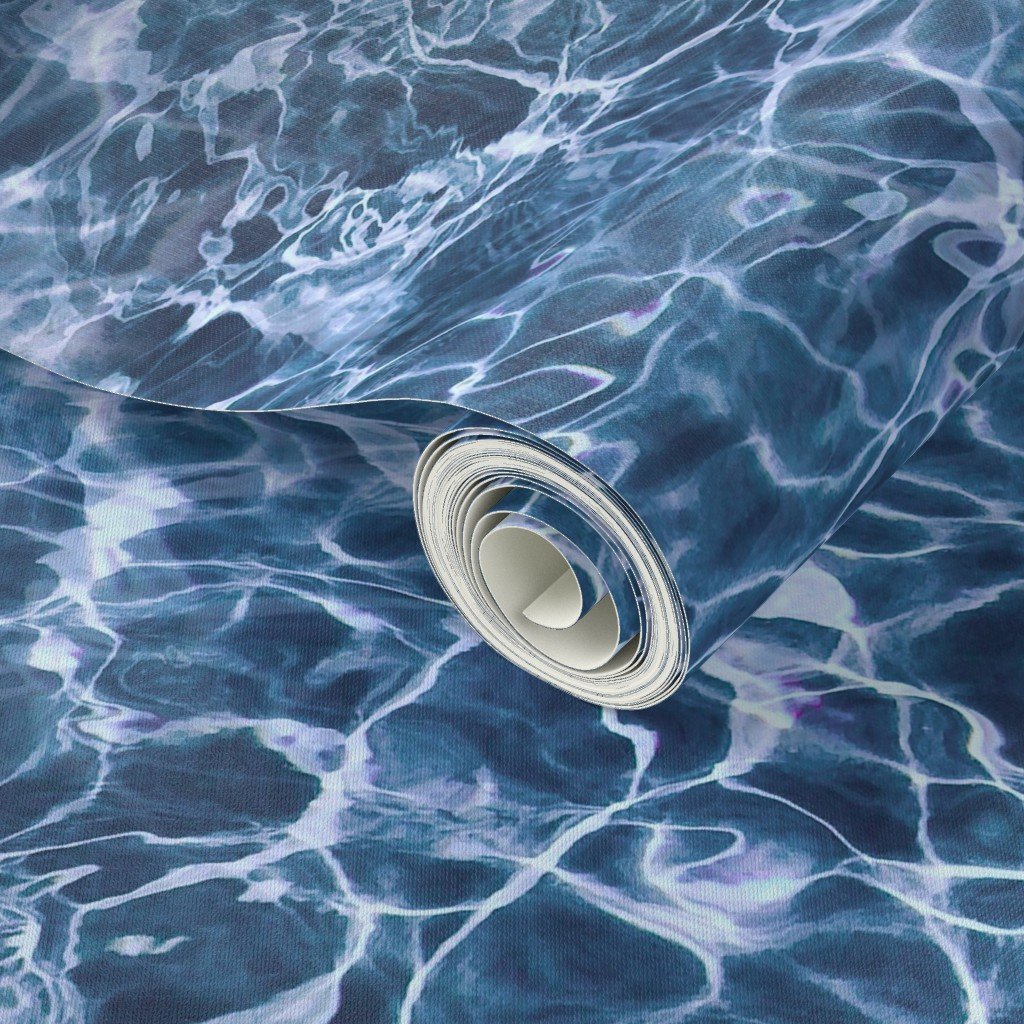 Menorca Cala Mitjana Slate Blue Water Ripples Home Decor Collection Home Styling Collection design wallpaper