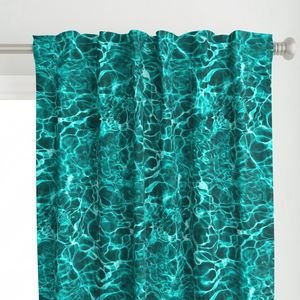 Curacao Playa Kenepa Electric Aqua Water Ripples Decor Collection Interior Collection coastal pattern curtain design