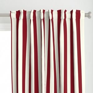 Classic Burgundy and Ivory 2-inch Vertical Stripes Home Decor Collection Home Styling Collection burgundy and ivory curtain design