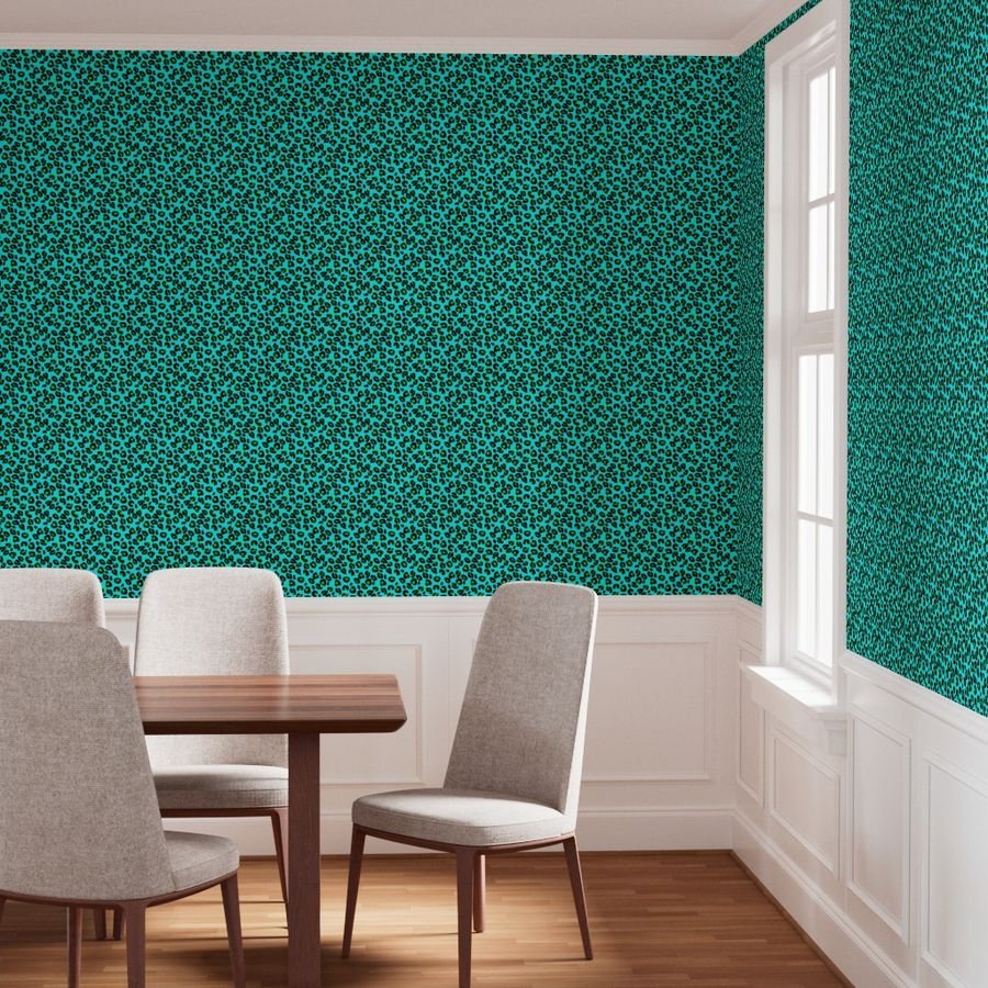 Leopard Spots Aqua Decor Collection Design Collection spotted leopard wallpaper