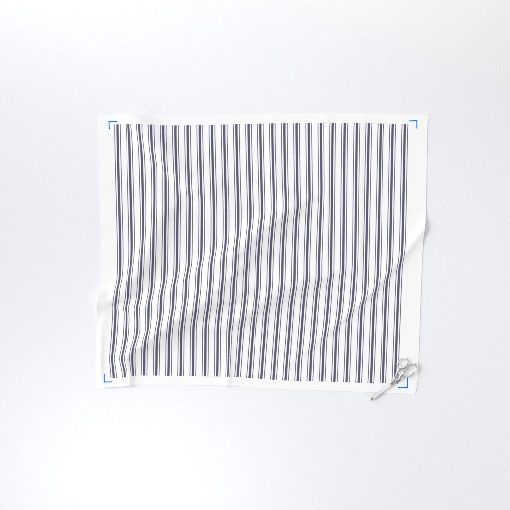 Mattress Ticking Midnight Blue Fabric blue black fabric
