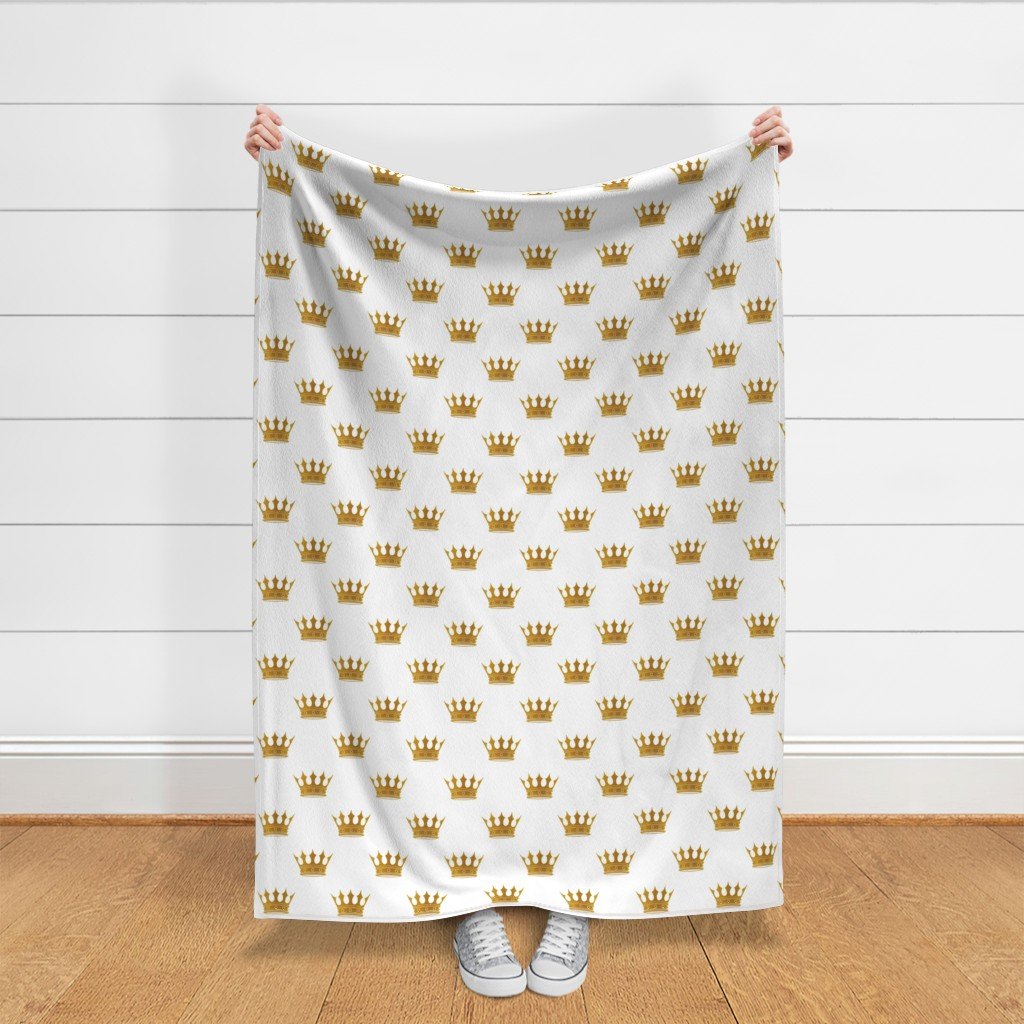 Wedding White Gold Crowns Fabric gold crowns fabric