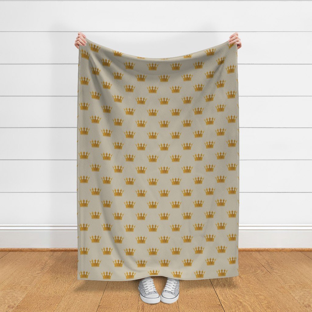 George Grey Royal Golden Crowns Fabric crown prince fabric