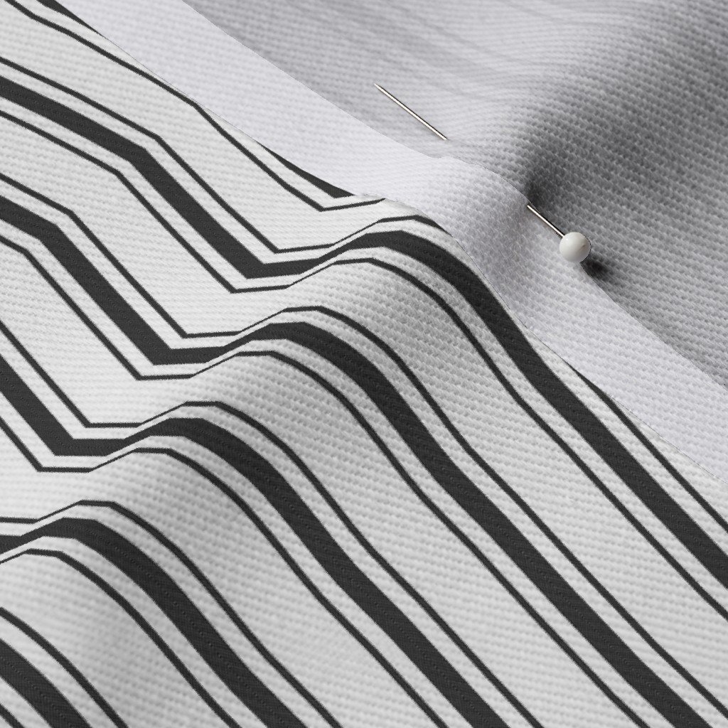 Mattress Ticking Narrow Striped Pattern in Dark Black and White Fabric black mattress ticking fabric
