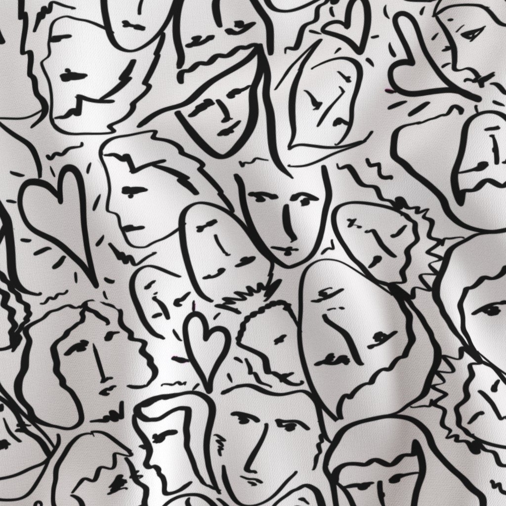Elio Hearts in Black and White Fabric call me by your name fabric