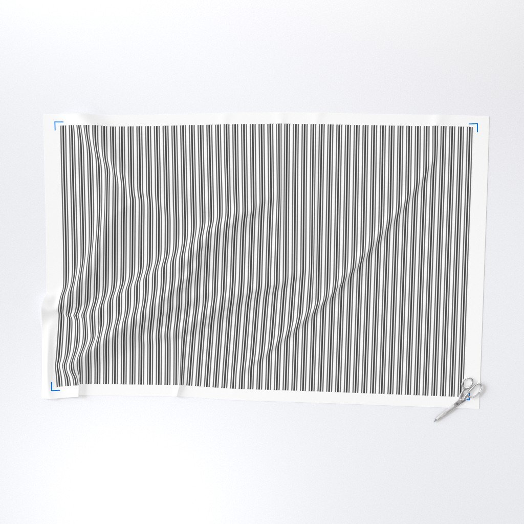 Trendy Large Black Tarp Black French Mattress Ticking Double Stripes Fabric black pastel fabric