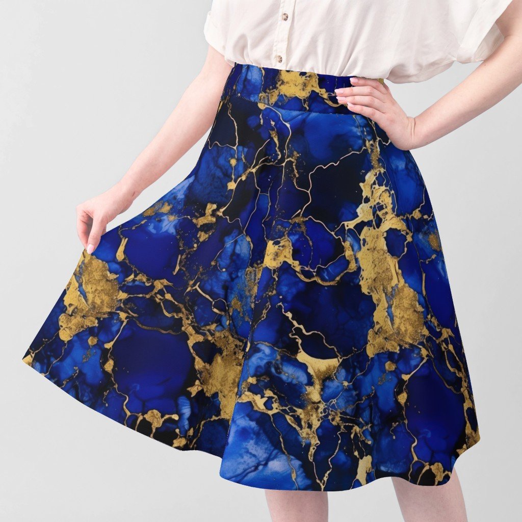Cobalt Blue and Gold Alcohol Ink 3 Decor Collection Home Decor Collection alcohol ink fabric