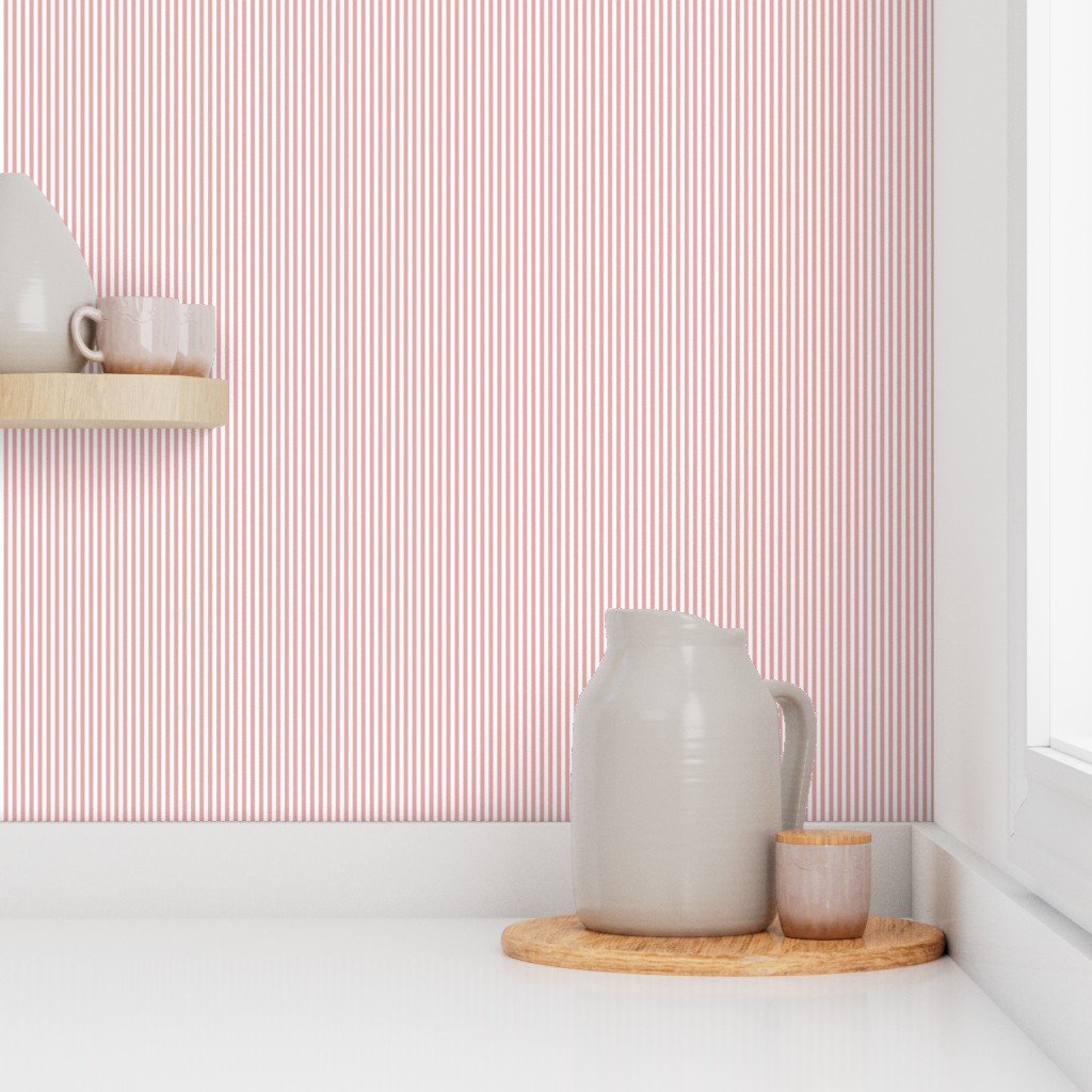 Dusty Rose Pinstripe in an English Country Garden Interior Collection Interior Collection wedding decor wallpaper