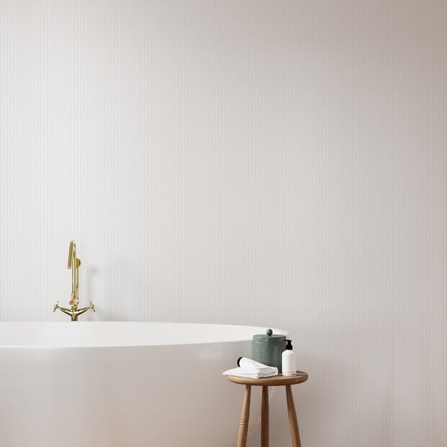 Light Dove Grey Thin Ticking Stripes on White Wallpaper clean wallpaper