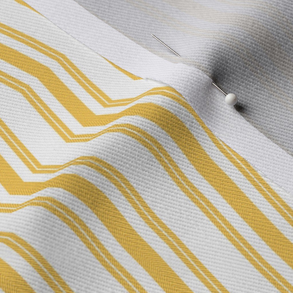 Trendy Large Yellow Butter French Mattress Ticking Double Stripes Fabric butter ticking fabric