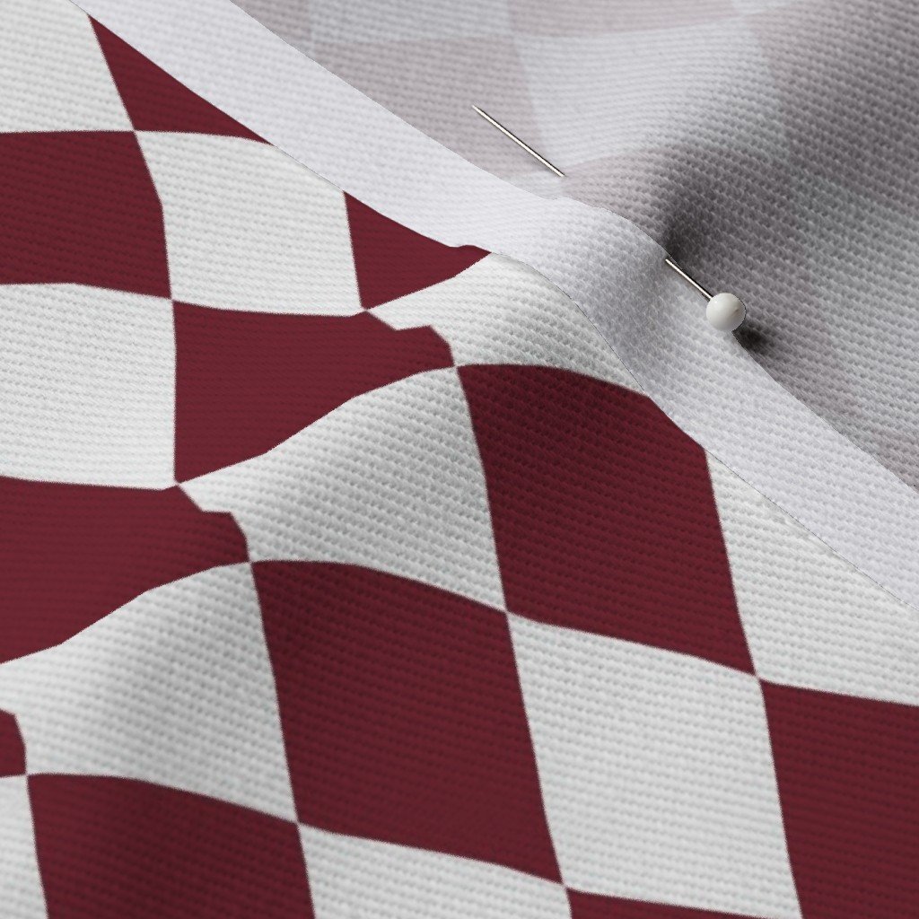 Small Wine and White Diamond Harlequin Check Pattern Fabric diamond patterned fabric