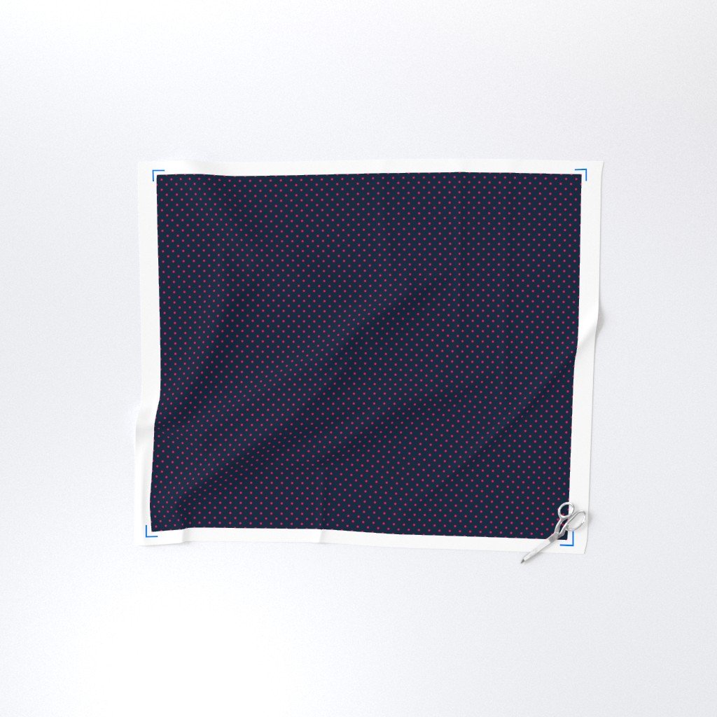 Mini Hot Pink Polkadots on Navy Blue Decor Collection Decor Collection mini pink polka dot fabric