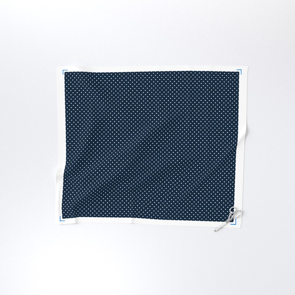 Mini White Polkadots on Navy Blue Interior Collection Design Collection mini polka dots fabric