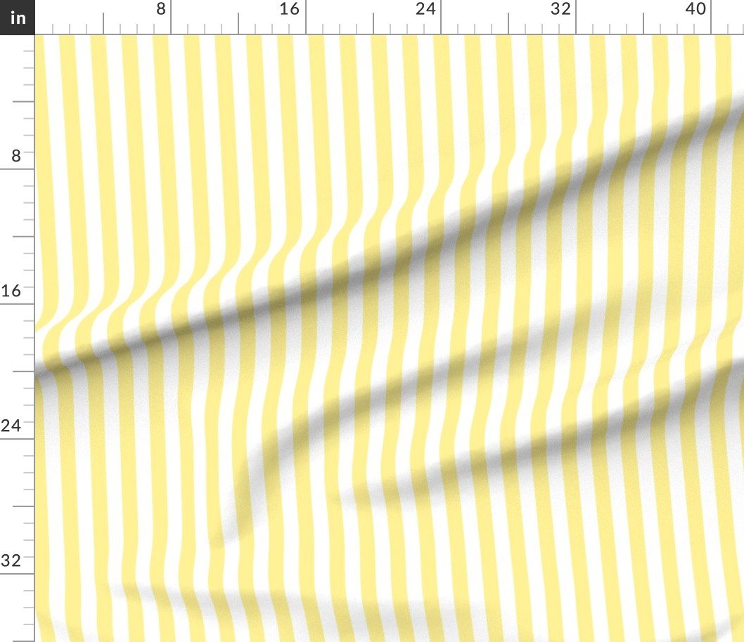 Buttermilk Yellow and White Wide Stripes Decor Collection Home Styling Collection yellow and white fabric