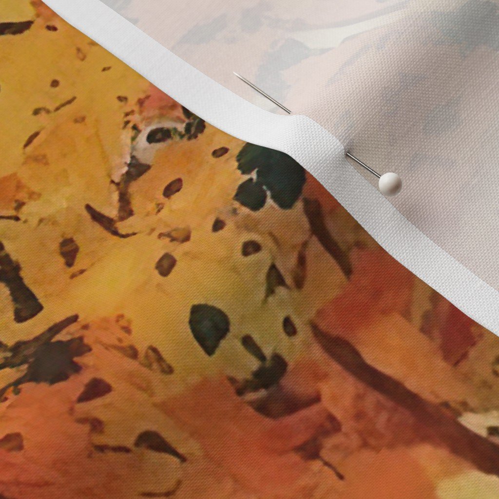 Watercolor of New England Endless Forest Fall Trees Home Styling Collection Interior Collection fall trees fabric