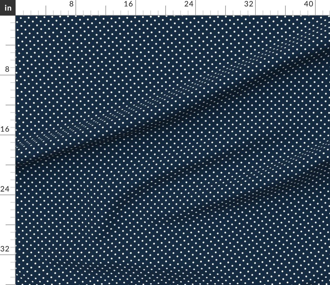 Mini White Polkadots on Navy Blue Interior Collection Design Collection navy and white fabric