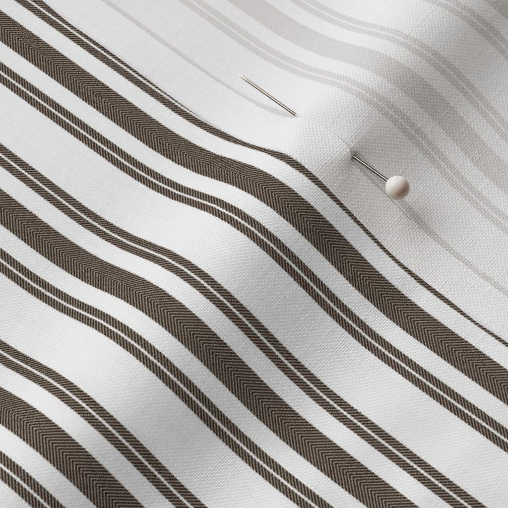 Trendy Large Brown Coco Pastel Brown French Mattress Ticking Double Stripes Home Decor Collection Home Styling Collection brown ticking fabric