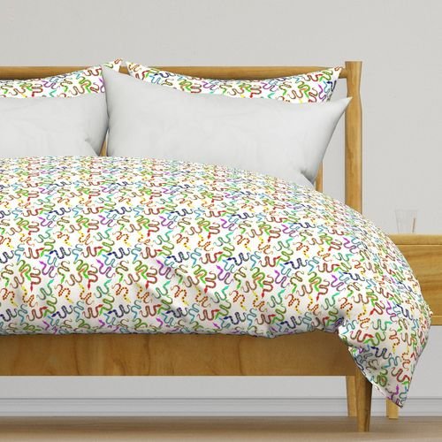 Neon Snakeys Bright Colored Snakes Design Collection Home Decor Collection neon colors duvet cover design