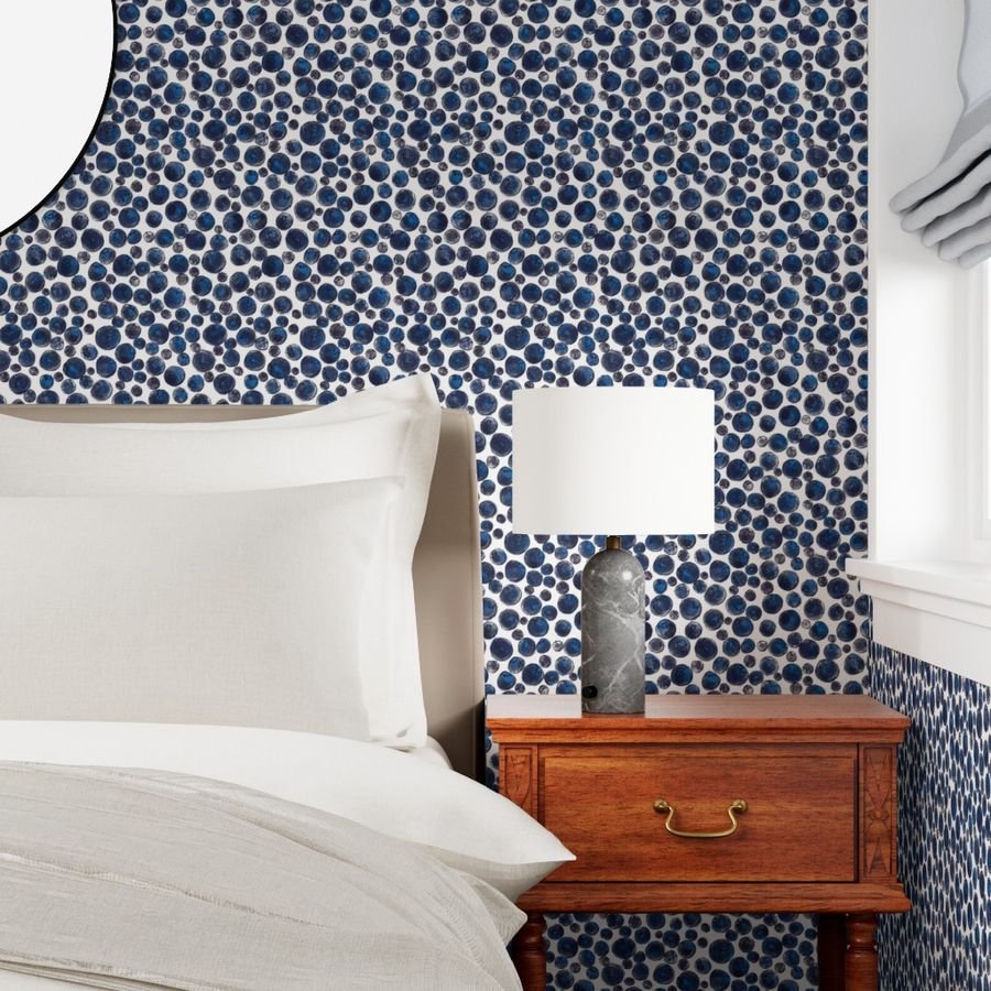 Blueberries on White Wallpaper berry wallpaper