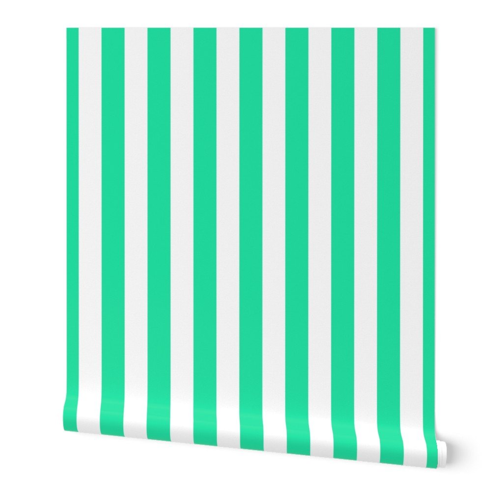 SeaMint Vertical Tent Stripes Florida Colors of the Sunshine State Wallpaper sea mint stripes wallpaper