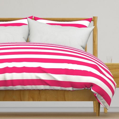 Florida Flamingo Pink Horizontal Tent Stripes Florida Colors of the Interior Collection Home Decor Collection florida flamingo str duvet cover design