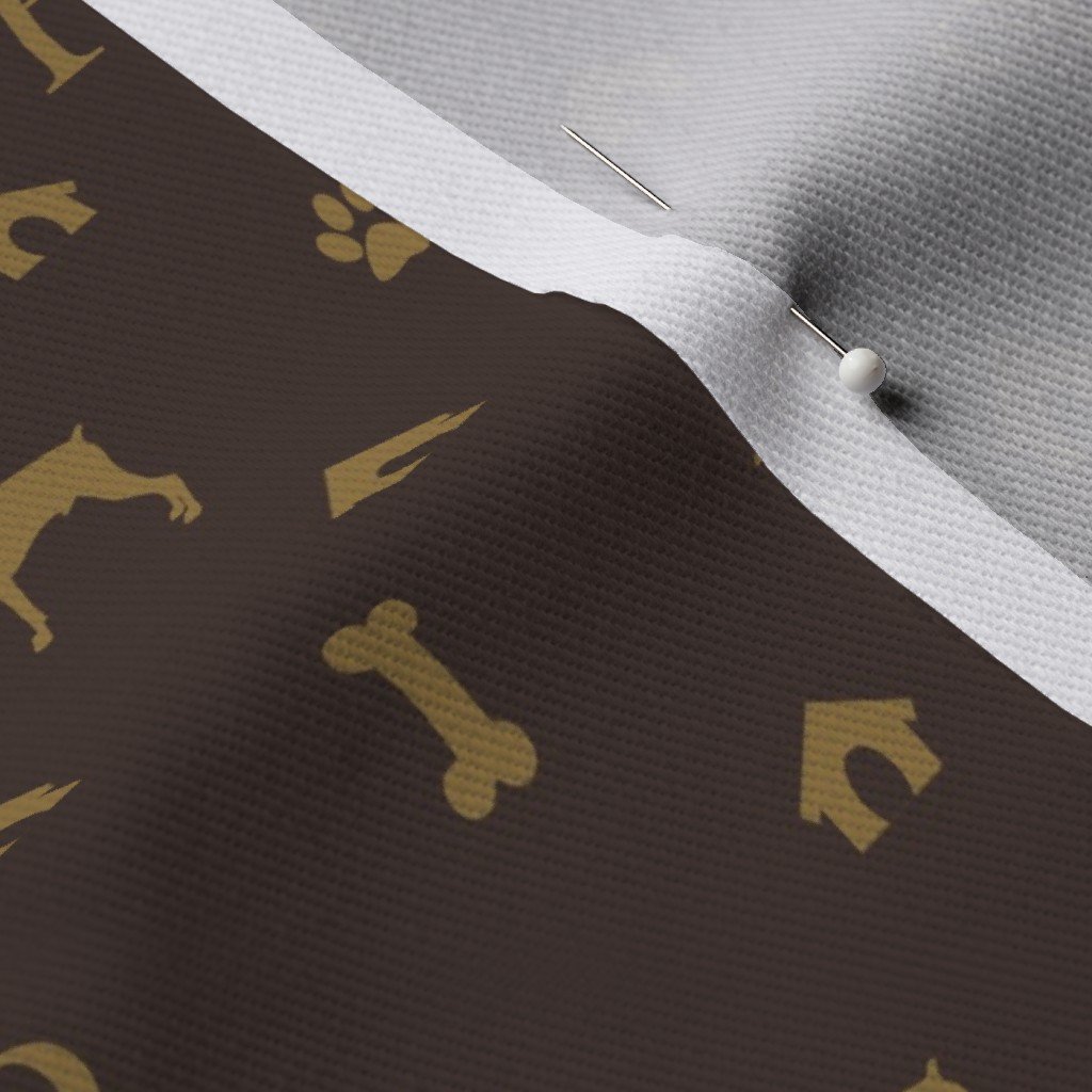 Louis Mini Pinscher Luxury Dog Attire Fabric louis brown fabric
