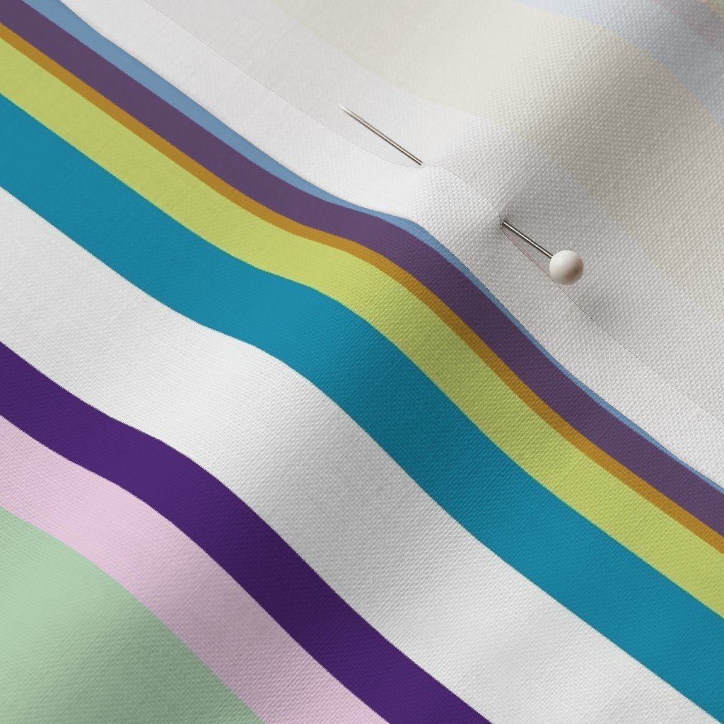 Multicolore Louis Frenchie Coordinate Candy Stripes Print Fabric luxury dog fabric