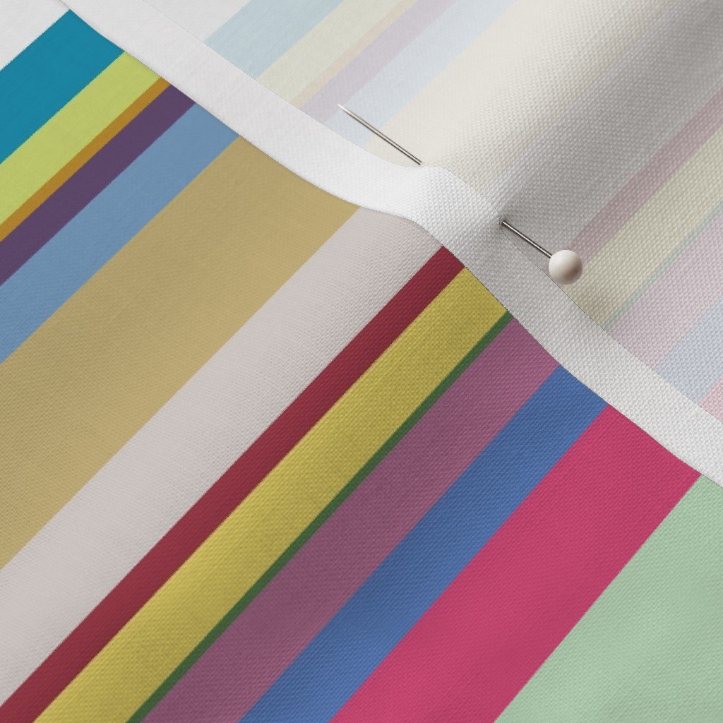 Multicolore Louis Frenchie Coordinate Candy Stripes Horizontal Fabric luxury dog print fabric