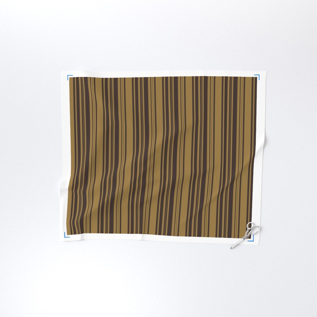 Louis Brown and Tan Dog Coordinate Vertical Stripes Print Fabric french designer dogs fabric