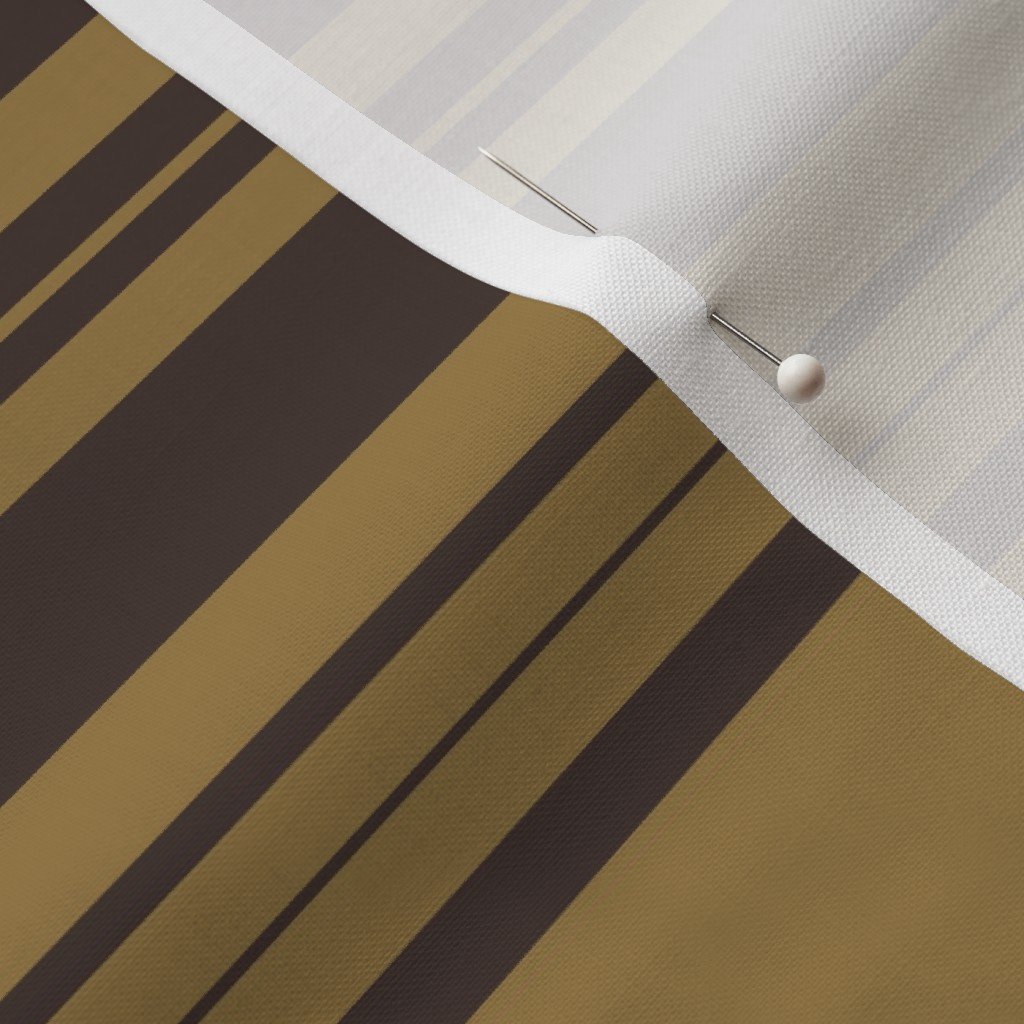 Louis Brown and Tan Dog Coordinate Horizontal Stripes Print Fabric french designer dogs fabric