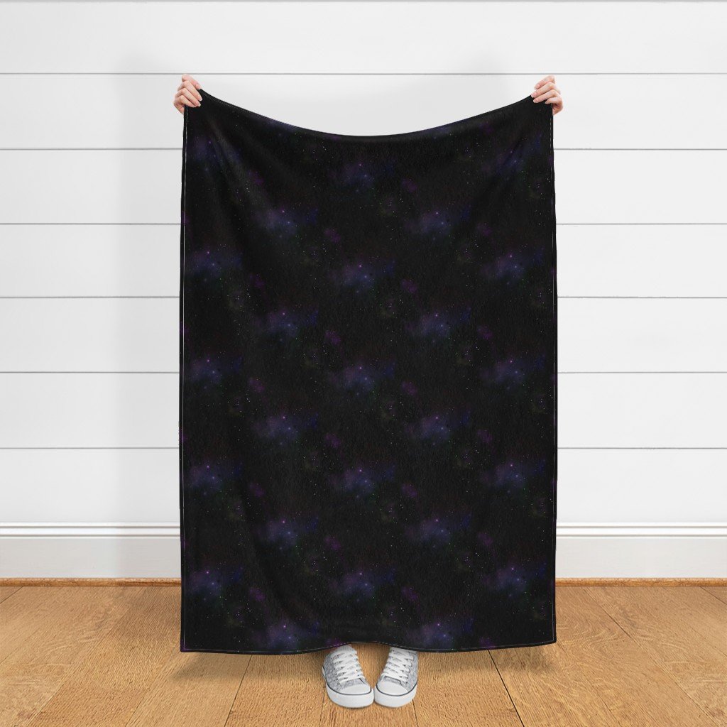 Midnight Black and Blue Night Sky Nova Fabric midnight blue fabric