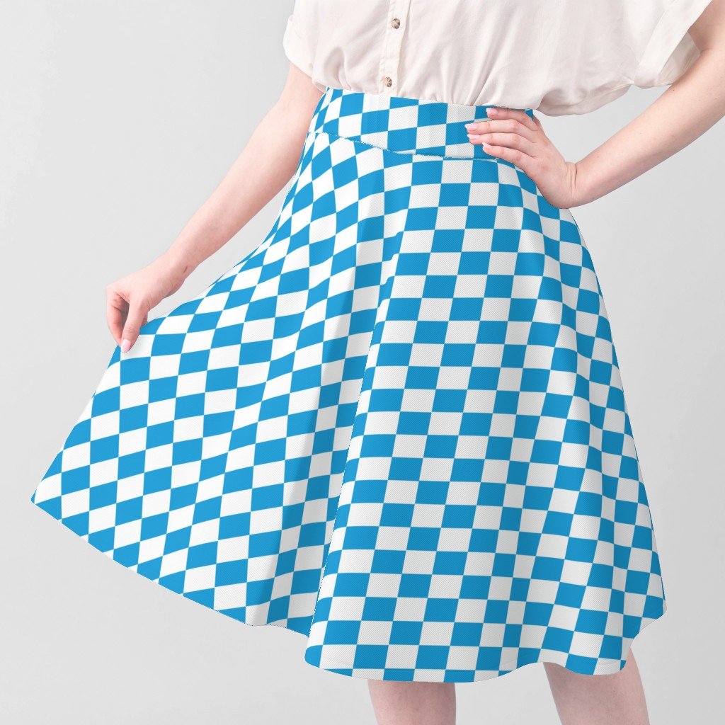 Oktoberfest Bavarian Beer Festival Blue and White Medium Diagonal Fabric beer houses fabric