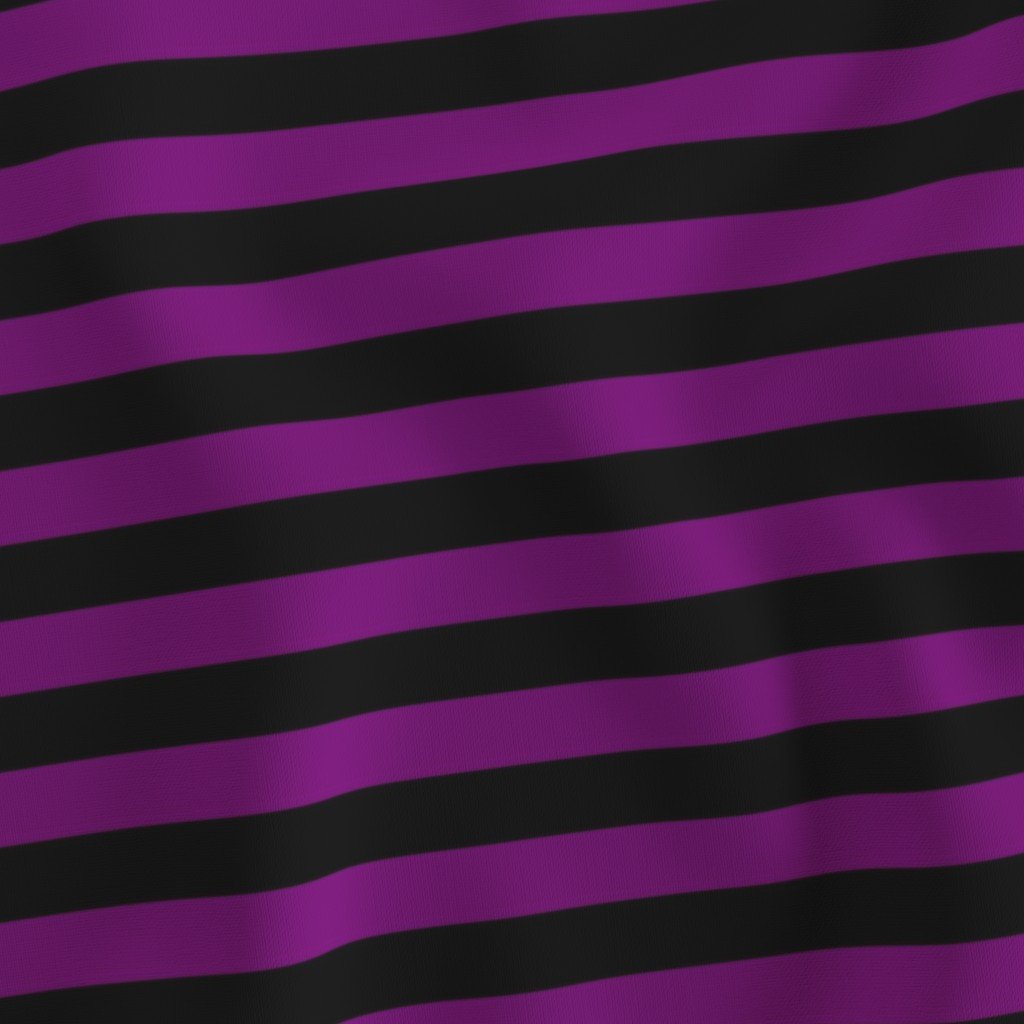Halloween Holiday 1 inch Black and Zombie Purple Witch Stripes Fabric halloween costume fabric