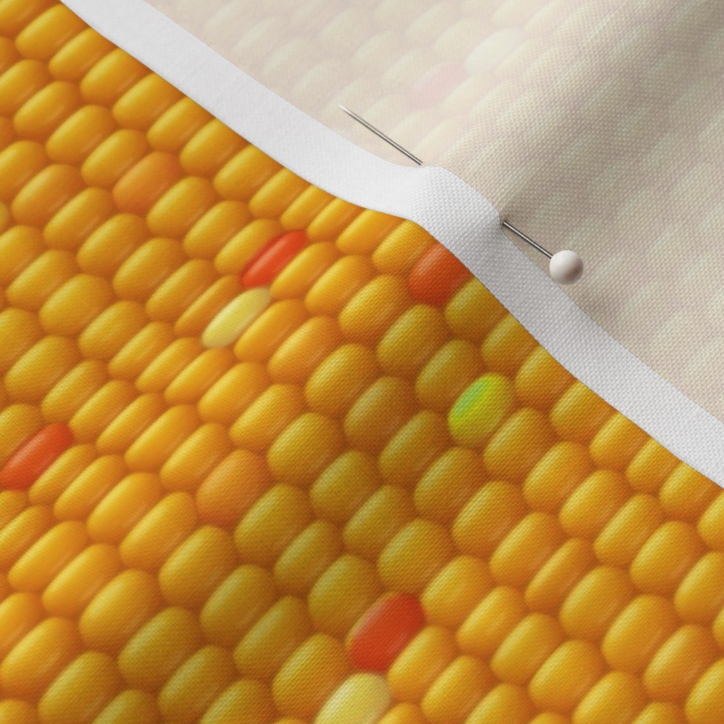 Indian Corn Kernels in Autumn Yellow Orange and Brown for Thanksgiving Fabric fall corn fabric
