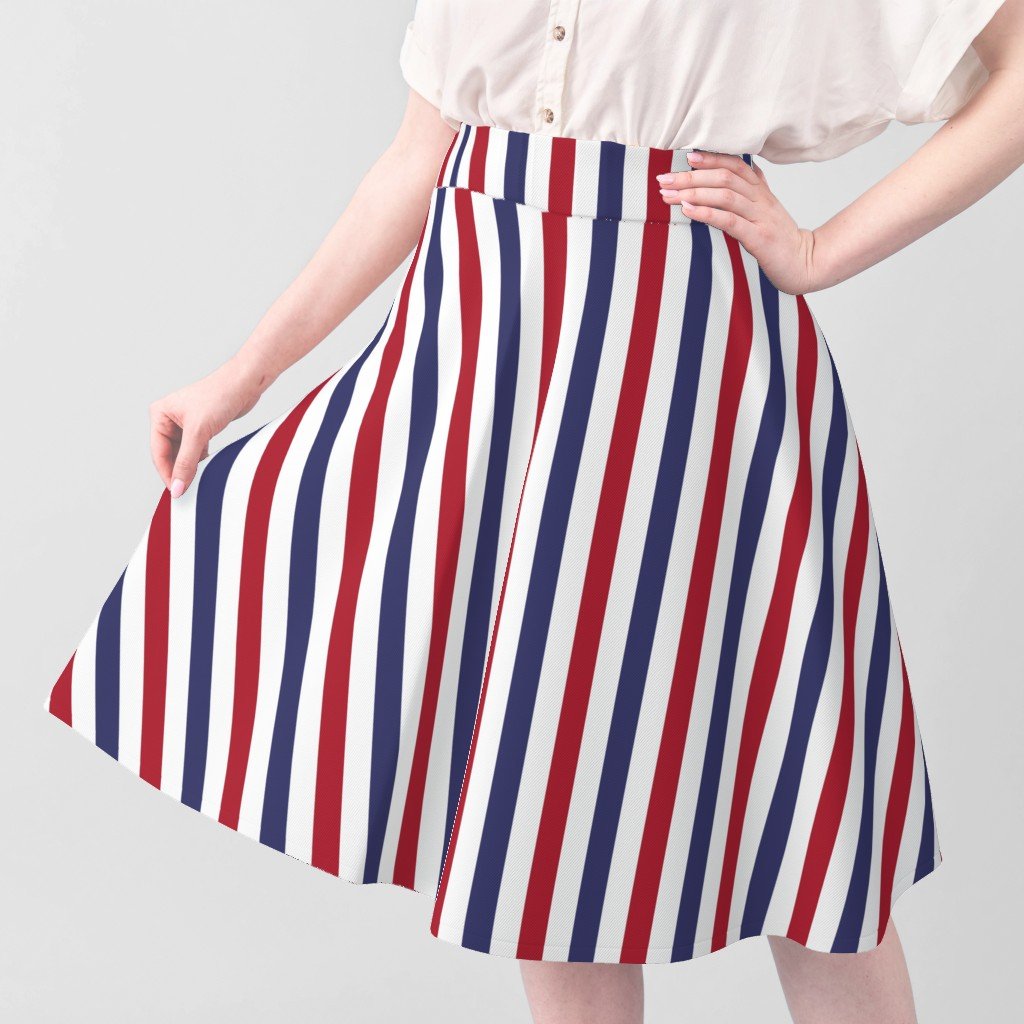 1 inch Flag Red White and Blue Alternating V Stripes Fabric flag stripes fabric