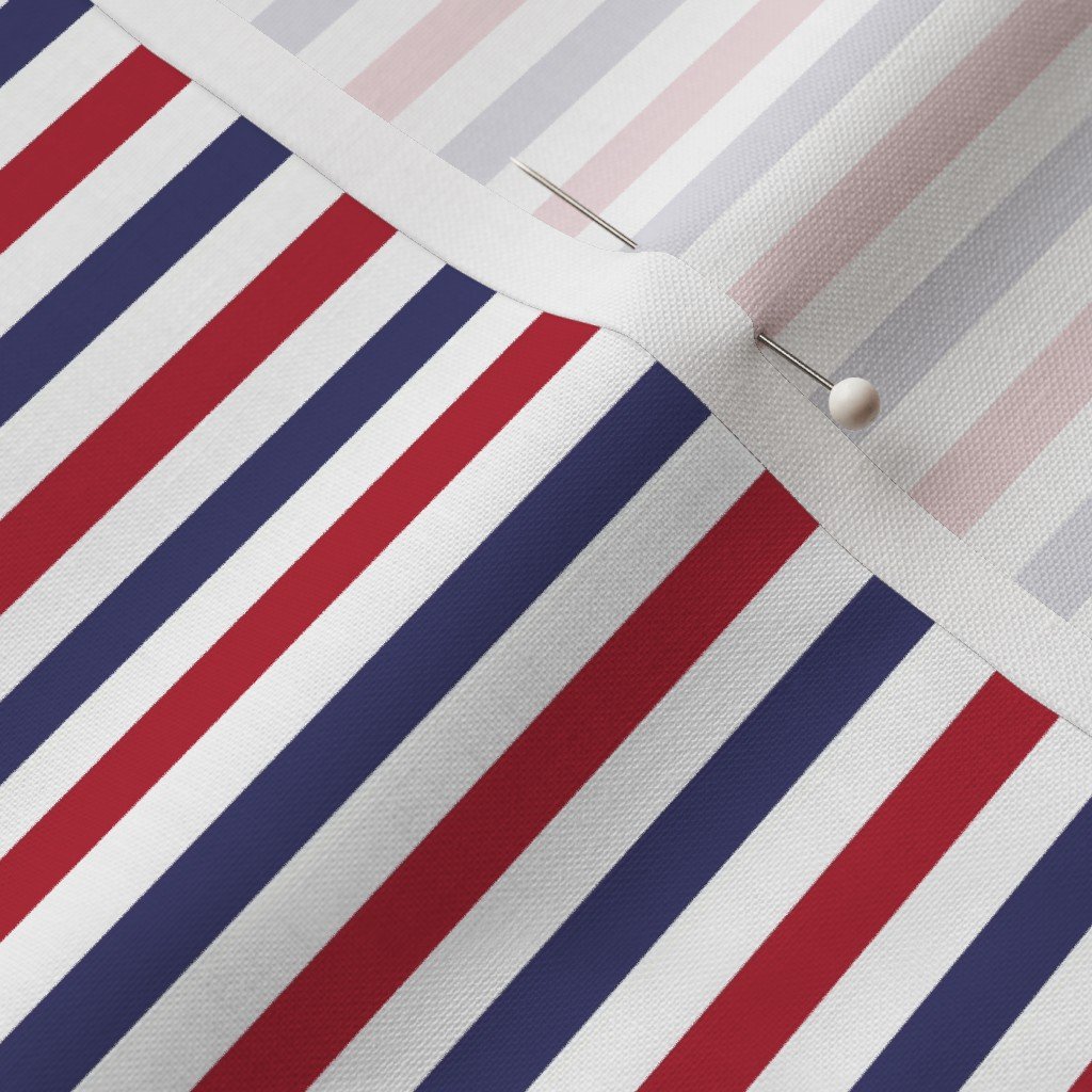 1/4 inch Flag Red White and Blue Alternating H Pin Stripes Fabric flag stripes fabric