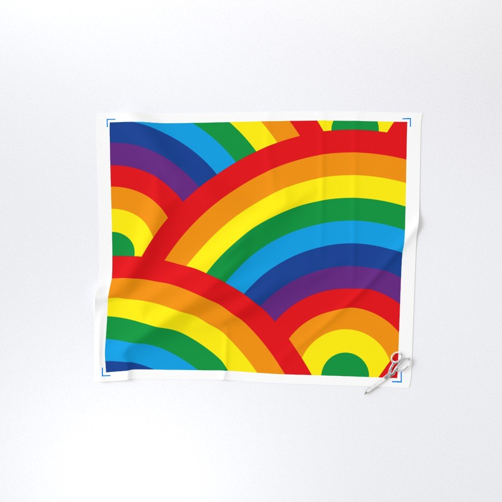 Childrens Colorful Bedroom Decor Endless Rainbows Fabric children