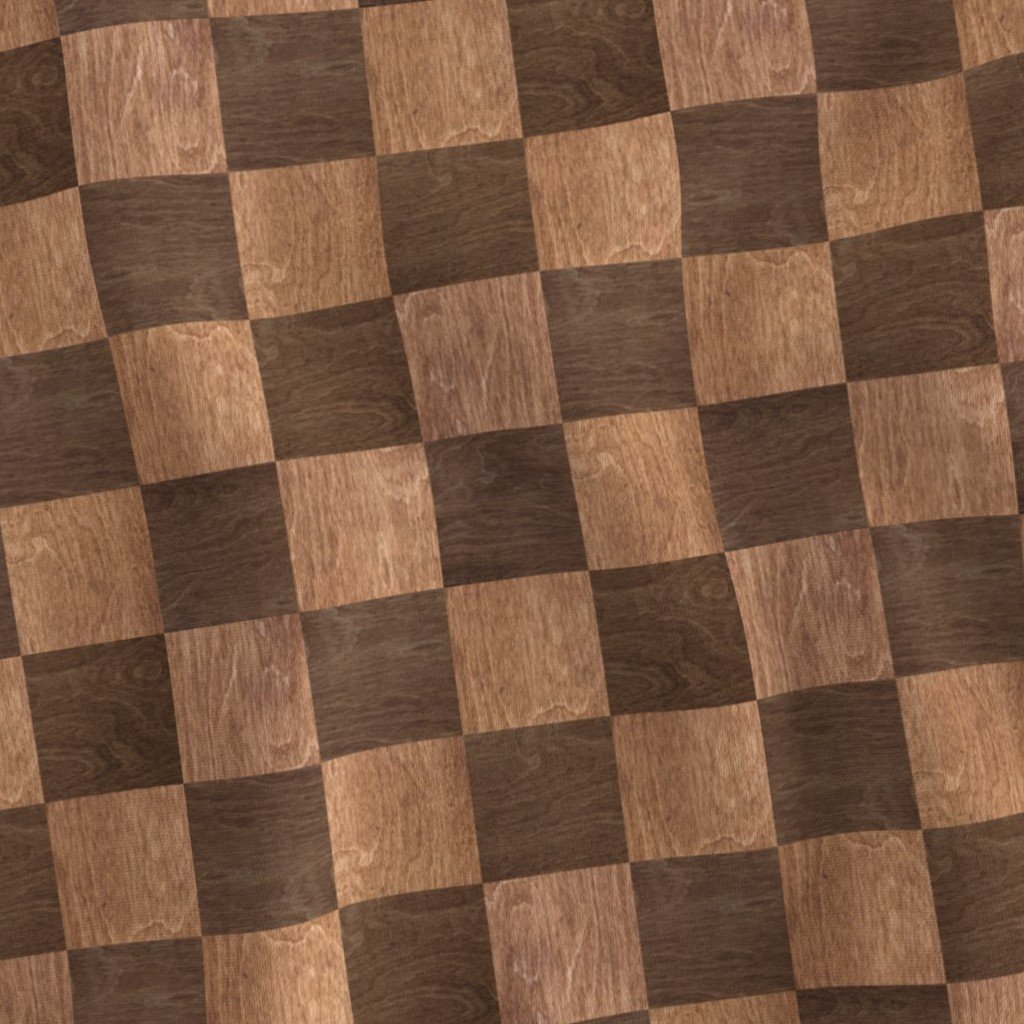 2 inch Dark Wood Checkerboard Chess Marquetry Pattern Fabric wood parquet fabric