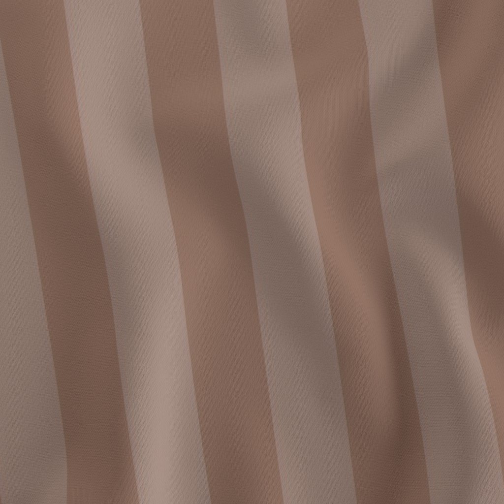 Two-Tone 2 Inch Mocha and Faded Mocha Modern Cabana Upholstery Fabric cabana stripes fabric