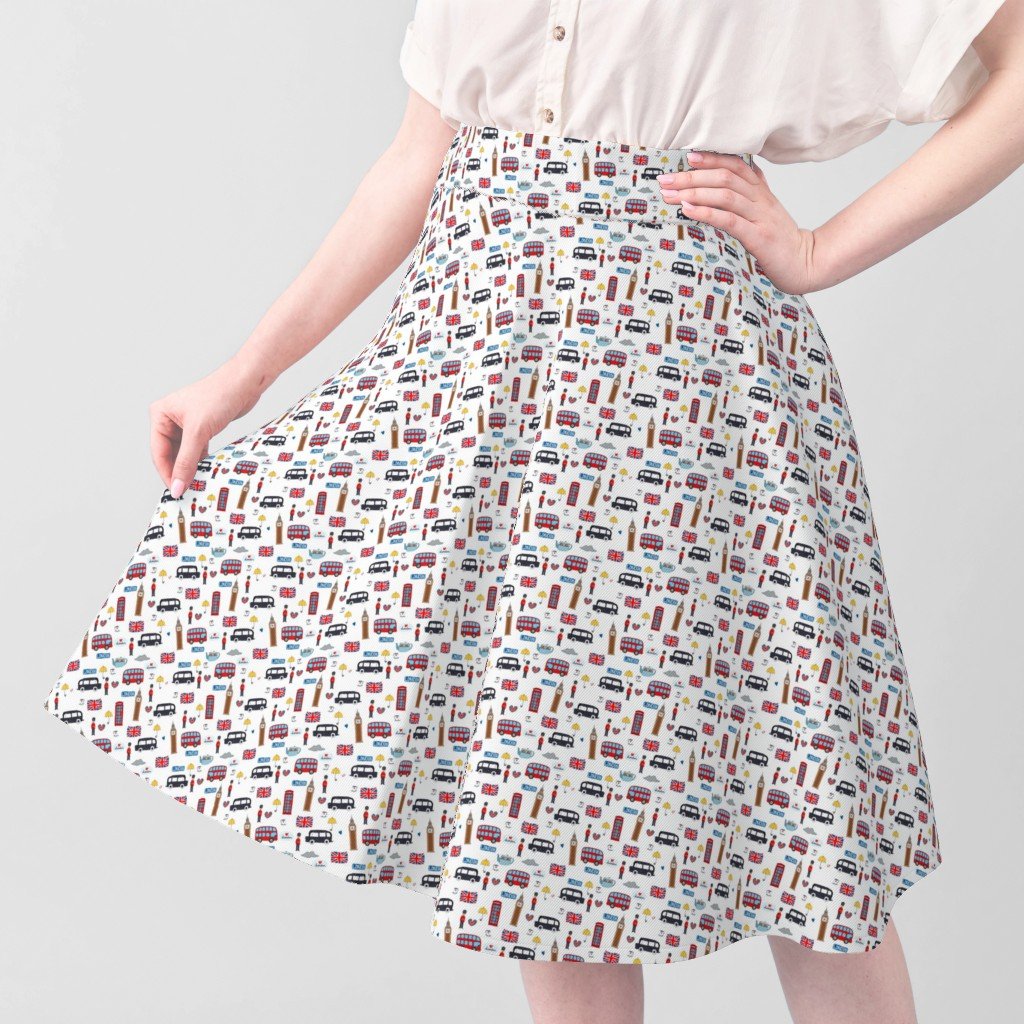 Small London England Handdrawn Motifs Big Ben Union Jack Palace Guard Fabric big smoke fabric